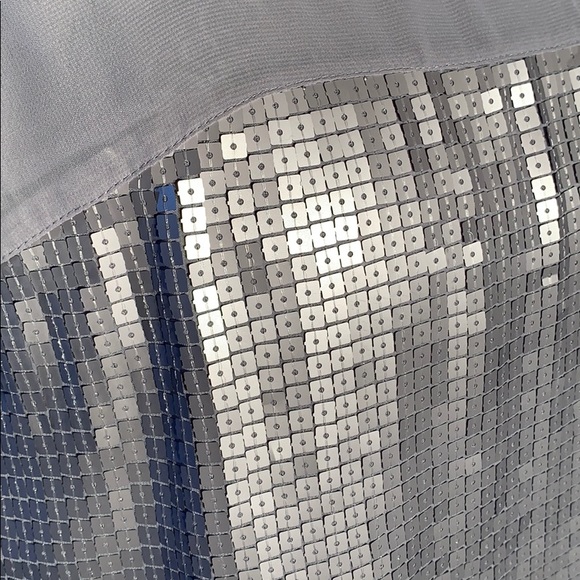 Ann Taylor LOFT silver sequin blouse - Picture 3 of 5